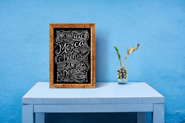 Por Todo Mal Mezcal, Printable, Instant Download, Cuadro para Bar, Cuadro Decorativo, Gift, Regalo, Hand Lettering, Chalkboard, Printable Wall Art, Spanish - Image 4