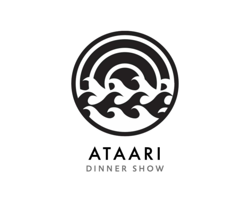 Ataari Dinner Show Logo Design in black and white