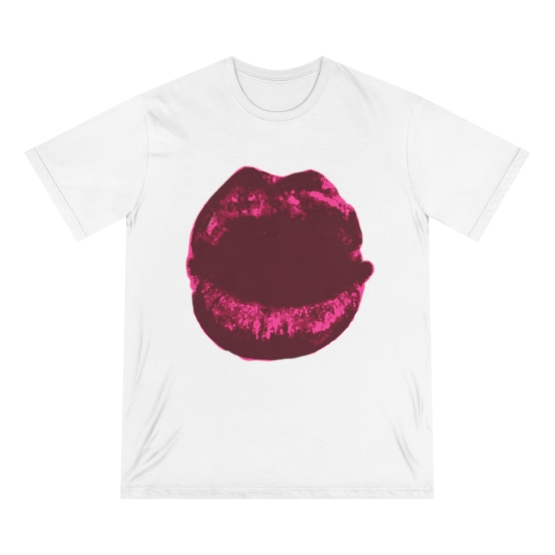 USA only. For big angels. Organic Staple T-shirt with Pink ´Pop Art´lips