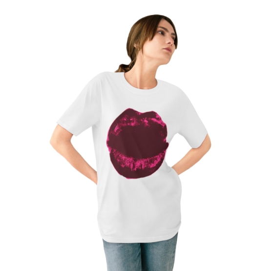 USA only. For big angels. Organic Staple T-shirt with Pink ´Pop Art´lips - Image 3