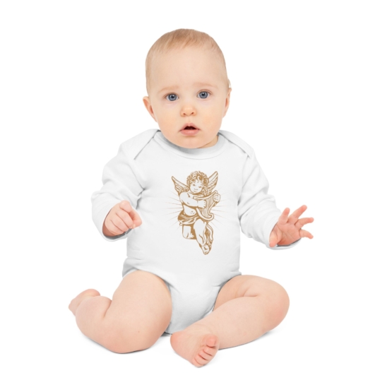 Baby Long-Sleeve Organic Bodysuit - Image 3