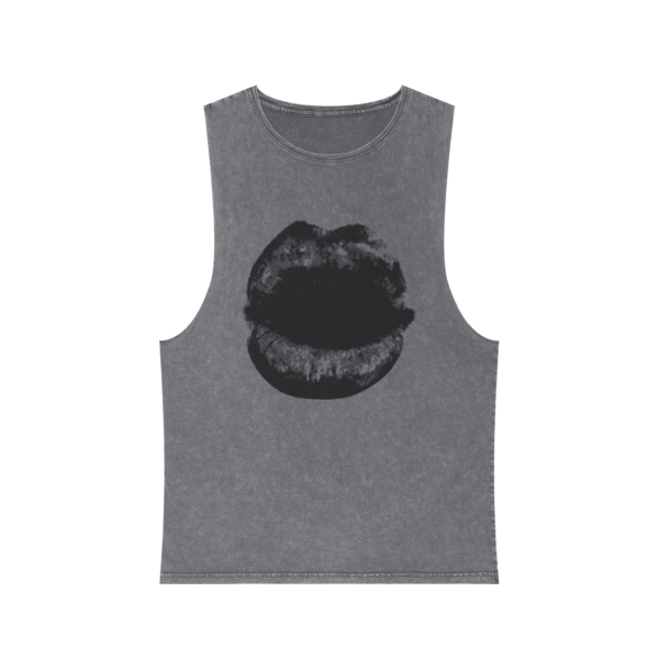 Unisex Stonewash Tank Top Pop Art Ooooh motif - Image 2