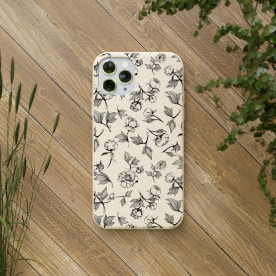 Eco-Friendly Floral iPhone Case - Biodegradable Phone Cover with Nature-Inspired Design